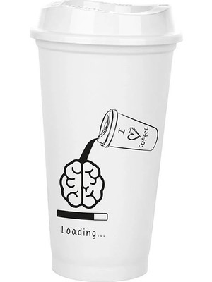 KSB Store Kahve Bardağı - Kapaklı Beyaz 473 ml