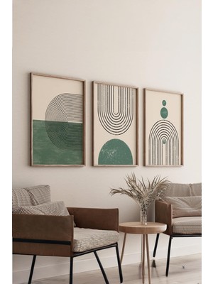 Zemira Artavessa Ahşap Çerçeveli 3 Parça 3D Poster Tablo Seti - 3DARTSOHOSET19-3348