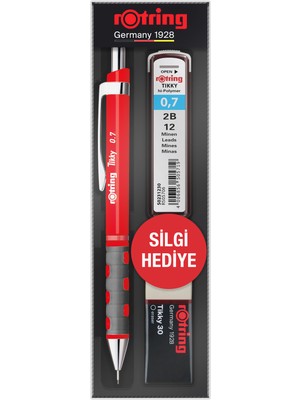 Rotring Okul Seti 0,7 Mm Kırmızı Versatil Kalem+Min+Silgi Ro-Kk07-07K