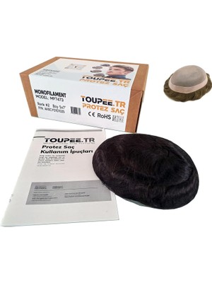 Zemira MP7473 Monofilament Protez Saç, Erkekler Için Protez Saç, Toupee For Men, Doğal Dalgalı Insan Saçı,