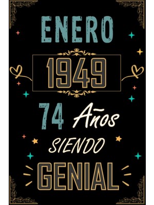 Zemira Cuaderno, Enero 1949 74 Años Siendo Genial: Regalo De 74 Cumpleaños Mujeres Y Hombres, Ideas D