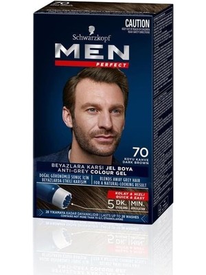 Zemira Schwarzkopf Men Perfect 70 Koyu Kahve Erkeklere Özel Saç Boyası