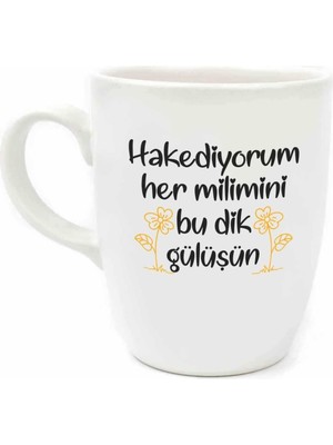 Zemira Palto Tasarim Hakediyorum Her Milimini Bu Dik Gülüşün Oval Kupa - Hediye Seramik Kupa
