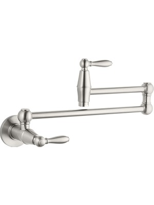 Zemira Pfister GT533-TDC Duvara Monte Port Haven 2 Kulplu Tencere Filler Musluk, Krom Kaplama, GT533