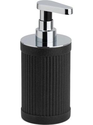 Zemira System Reçine Tezgah Üstü Sıvı Sabunluk Siyah-Krom 187X80X91 mm