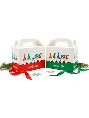 Zemira 10X14 cm Kalite Yılbaşı Hediye Kutusu 2’li Set | Advent Calender Yılbaşı Hediyeleri Için