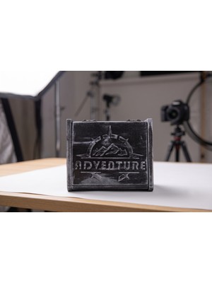 VM Tasarım Eskitme Ahşap Takı ve Anı Kutusu - Adventure Temalı Dekoratif Saklama Kutusu 11X6X5 cm