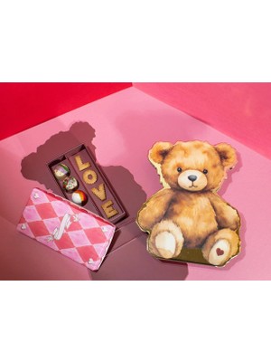 Zemira Elise - Teddy Bear/ayıcık Figürlü, 3 Boyutlu, Özel Tasarım Baskılı Karton Kutu, Hediye Ambalajı, He