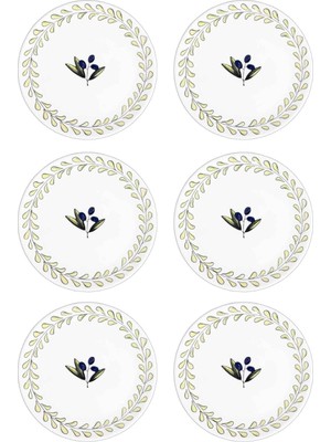 Zemira [marka] Olivos Pasta Tabağı 6lı Set 19 cm OVS0002