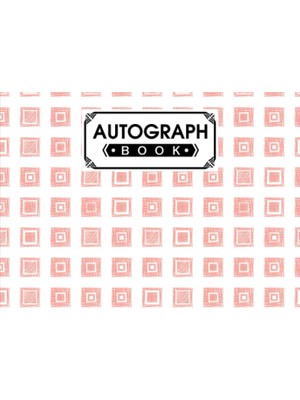 Zemira Autograph Book: Rhombus Cover | Memory Book, Signature Celebrity Memorabilia Album Gift, Size 8.25"