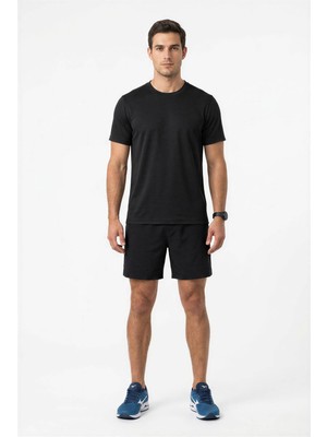 Posh Cabal Erkek Logosuz-Baskısız Siyah Training T-Shirt