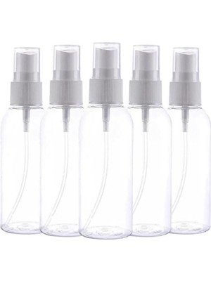 Zemira Makrobay Sprey Başlıklı 100 ml Boş Pet Şişe 5 Adet Sağlam Sert Plastik