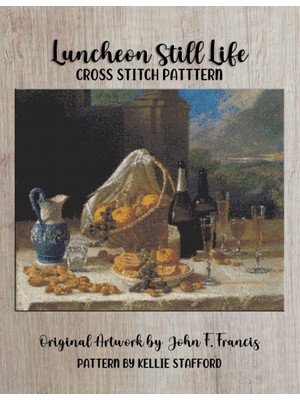 Zemira Independently Published Luncheon Still Life Cross Stitch Pattern: Artwork By John F. Franc