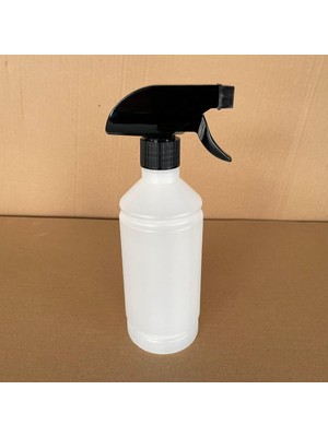 Zemira 500 ml Siyah Spreyli Kimyasala Dayanıklı Plastik Şişe, 500 cc Spreyli Plastik Şişe x 4 Adet