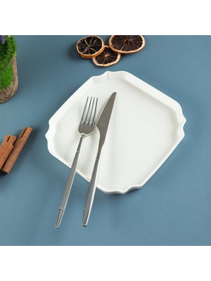 Zemira Aryıldız Lunar Kare Servis Tabağı Renkli Porselen 18CM