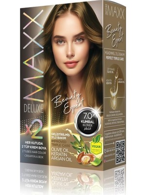Zemira Maxx Deluxe Beauty Expert Hair Color (Kerati̇n)'li̇ 1 Kutu (2 x 50 Ml) (Kumral 7.0)