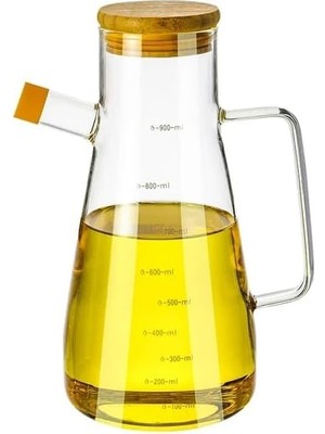 Zemira Orret 900 ml 2 Adet Borosilikat Cam Yağdanlık,termisil Isıya Dayanıklı Yağlık Sirkelik,zeyt