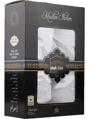 Zemira Lüks Müslin Kumaş Hac Umre Için Ihram -%100 Pamuk, Terletme Yapmaz, Hafif