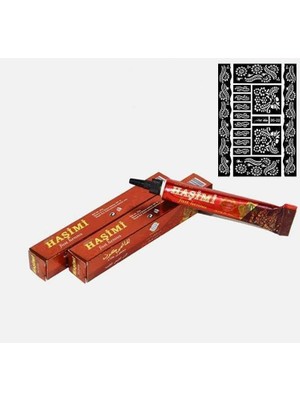 Zemira Doğal Kırmızı Hint Kınası Dövme Şablonu Hediyeli