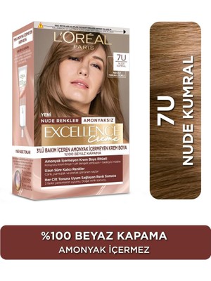 Zemira L'oreal Paris Excellence Creme Nude Renkler Saç Boyası - 7u Nude Kumral