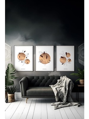 Zemira Artavessa 3 Parça Çerçeve Görünümlü Mdf Tablo Seti - ARTSYCLLCT23-2030