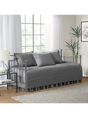 Zemira Spaces Daybed Örtüsü - Lüks Çift Taraflı - Kapitone, Yatak Eteği ile Tüm Sezon Rahat Yatak,