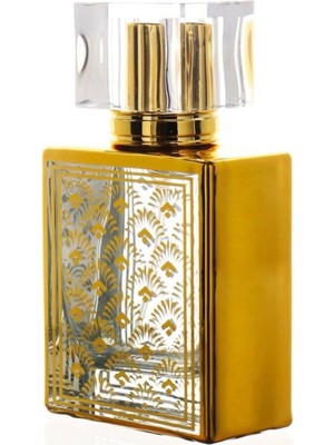 Zemira Hediyelik Doldurulabilir Cam Parfüm Şişesi 50 ml Gold Desenli