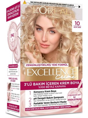 Zemira L'oreal Paris Excellence Creme 10 Sarı Saç Boyası