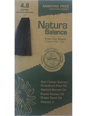 Zemira Natura Balance Organik 4.8 Bitter Saç Boyası 60 ml