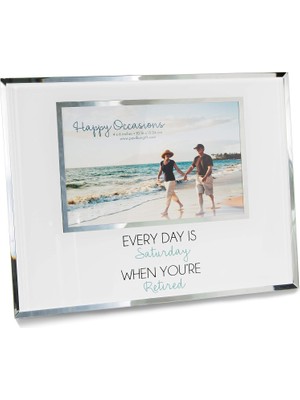 Zemira Gift Company Every Day Is Saturday When Your're Retired Resim Çerçevesi, Gümüş
