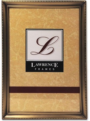 Zemira Lawrence Frames Boncuk Bordür Tasarımı, 8X12, Saten Altın
