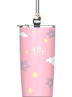 Zemira Miniso We Bare Bears Pipetli Termos (530ML) - Panda