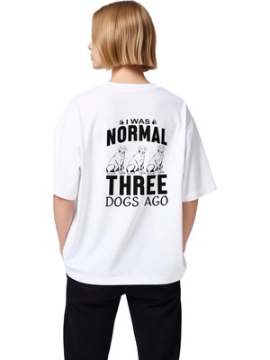 PayBuy Kadın Oversize Köpek Baskılı Tişört Mizahi Slogan Kısa Kollu Rahat Kesim Günlük Giyim Modern Şık