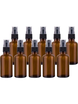 Zemira Makrobay Amber Camsprey Şişesi-Siyah Kapak– Cam Fısfıs Şişe-30 Ml- Aromaterapi Kolonya ŞIŞESI-10ADE