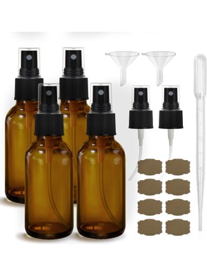 Zemira Givameihf Amber Sprey Şişeleri Yaklaşık 4 Oz (108ML) Amber Küçük Boş Sprey Şişesi Ince Sis Spreyi D