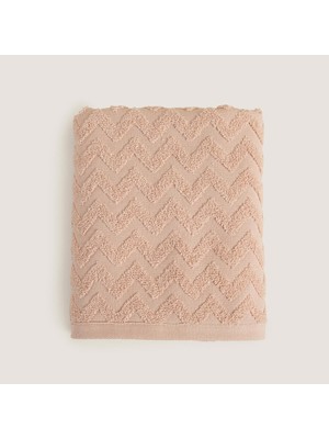 Zemira ZIGZAG%100 Pamuk Yüz Havlusu 50X80 cm Somon