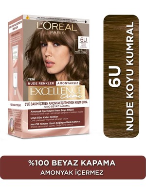Zemira L'oreal Paris Excellence Creme Nude Renkler Saç Boyası - 6u Nude Koyu Kumral