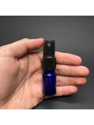 Zemira 5 ml Cam Şişe Siyah Spreyli, 5cc Mavispreyli Boş Şişe x 6 Adet