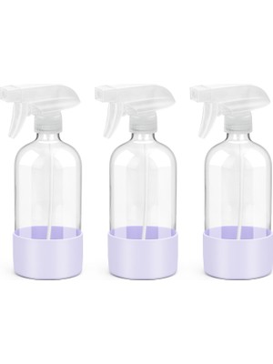 Zemira Rionisor Korumalı Cam Sprey Şişeleri, Boş 16 Oz Doldurulabilir Kaplar, Saçlar Için Ay