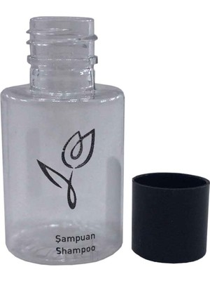 Zemira 100 Adet Boş Şişe Baskılı Otel Tipi Şampuan Yazılı 30 ml Silindir Şişe Tek Kullanımlık Kullan At