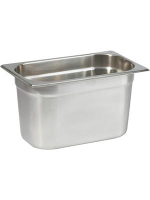Zemira Paslanmaz Çelik Gastronom/gastronorm Küvet Gn 1/4-150 (26,5 x 16,2 x 15 Cm)
