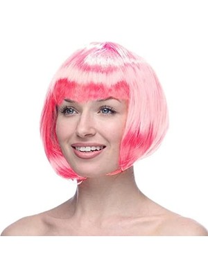 Zemira Bulutretail Pembe Renk Peruk Küt Saç