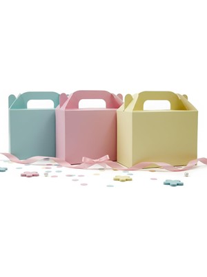 Zemira 10X14 cm Karışık Renk El Geçme Hediye Kutusu (3'lü Set)