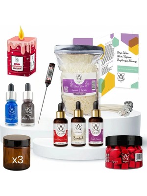 Alze Kimya Hobi Soya Wax Mum Başlangıç Seti