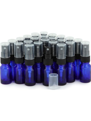 Zemira Vivaplex, 24, Kobalt Mavisi, 10 ml (1/3 Oz) Cam Şişe, Siyah Ince Sis Püskürtücü