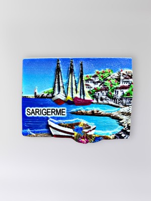 Mundy Sarıgerme Polyester Kabartmalı Magnet 7 cm x 5 cm Dekoratif Hediyelik Buzdolabı Süsü (KOD:1731)