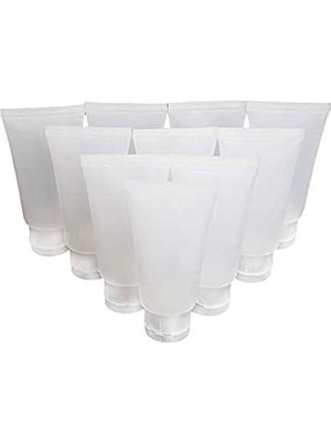 Zemira 10 Adet Doldurulabilir Boş Plastik Sıkma Yumuşak Tüpler Şişe, Kapaklı Şişe Kozmetik Losyon Şam