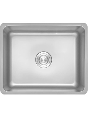 Zemira Crauf Venüs 3049 Kompakt Tek Gözlü Mutfak Evyesi 304 Paslanmaz Çelik 49X44 cm Platinum Stain Inox