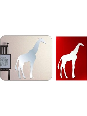Zemira Bosphorus Aynalı Duvar Süsü (Sticker) Zürafa Şekilli