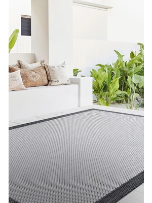 Zemira Fresco Ekru Siyah Sisal Halı 23745A 80 x 150